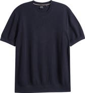 BOSS Ianni Cotton Blend Short Sleeve Sweater