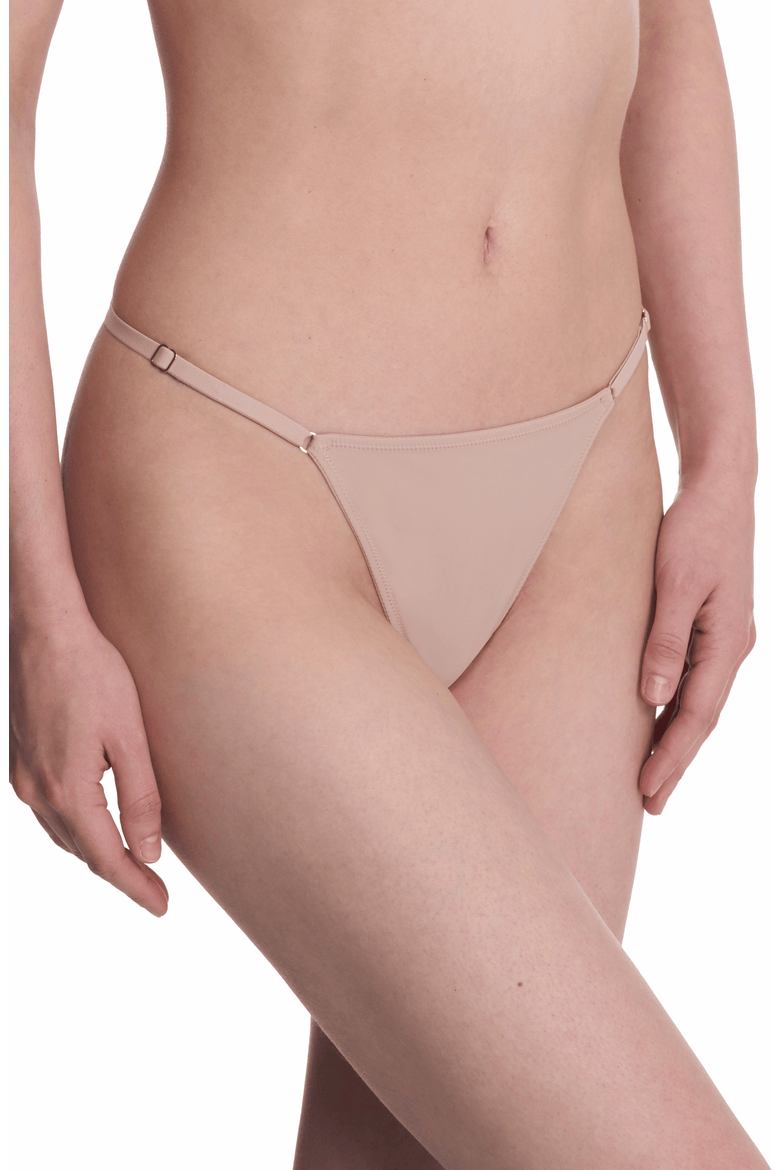 Verge Adjustable String Thong, Alternate, color, Cafe
