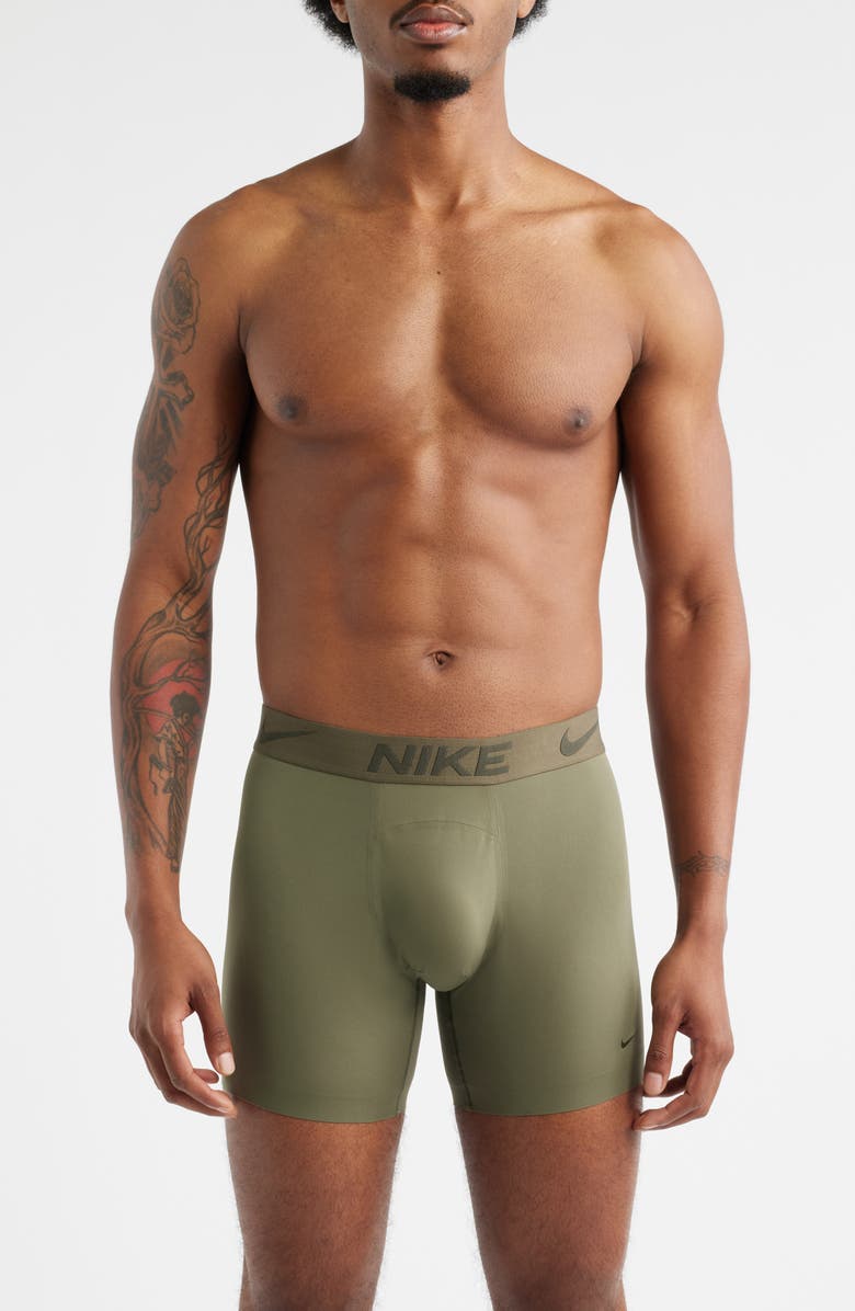 Nike Elite Micro Boxer Briefs, Main, color, Medium Olive