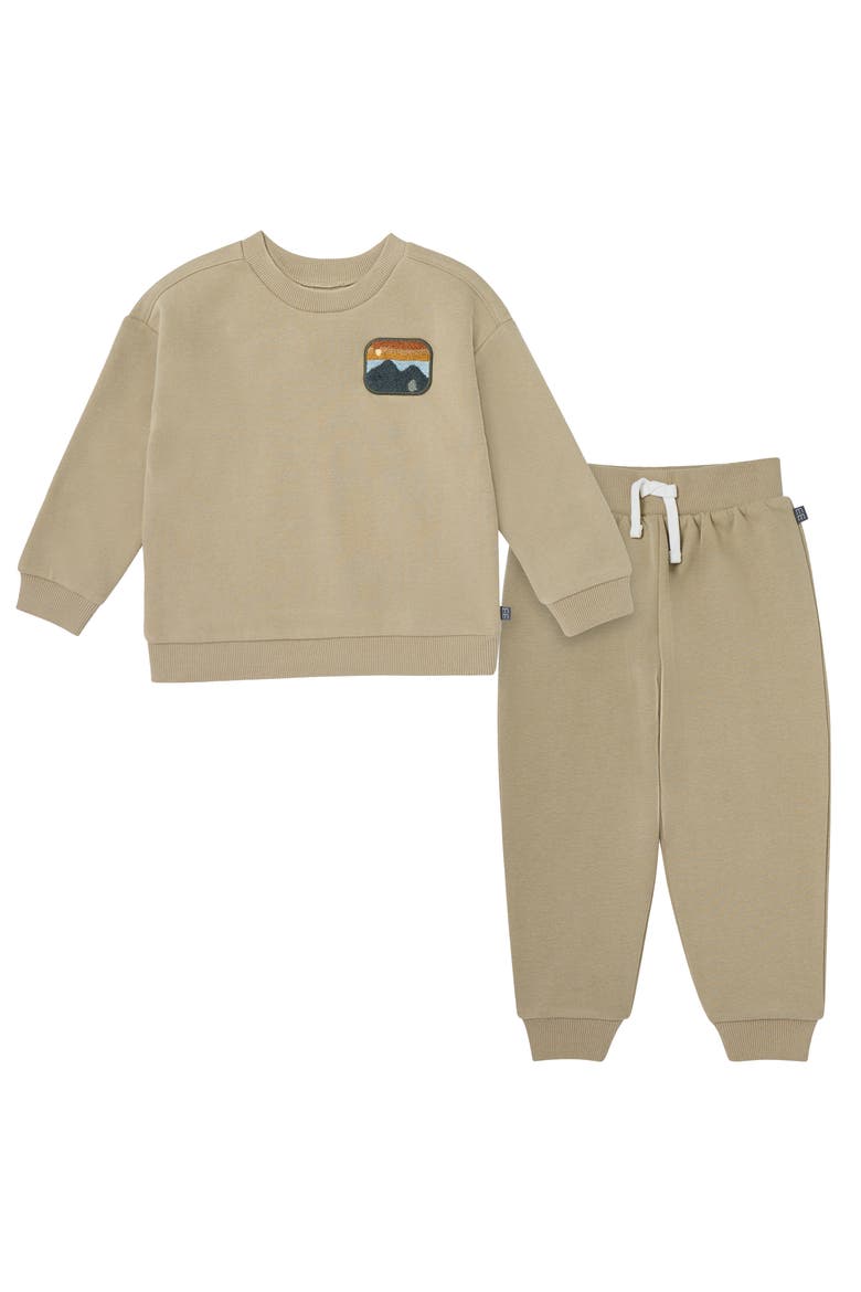 Sweatshirt and Jogger Set, Main, color, Olive Gray