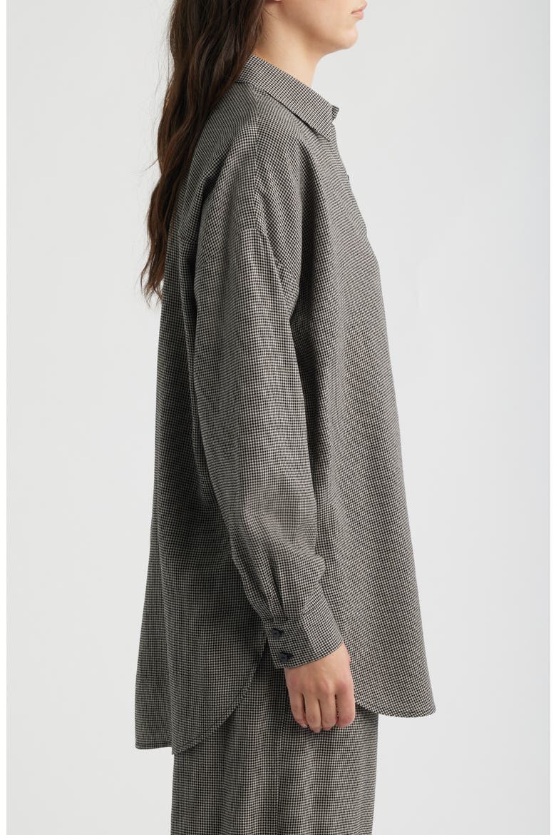 Classic Collar Organic Longline Button-Up Shirt, Alternate, color, CHALK