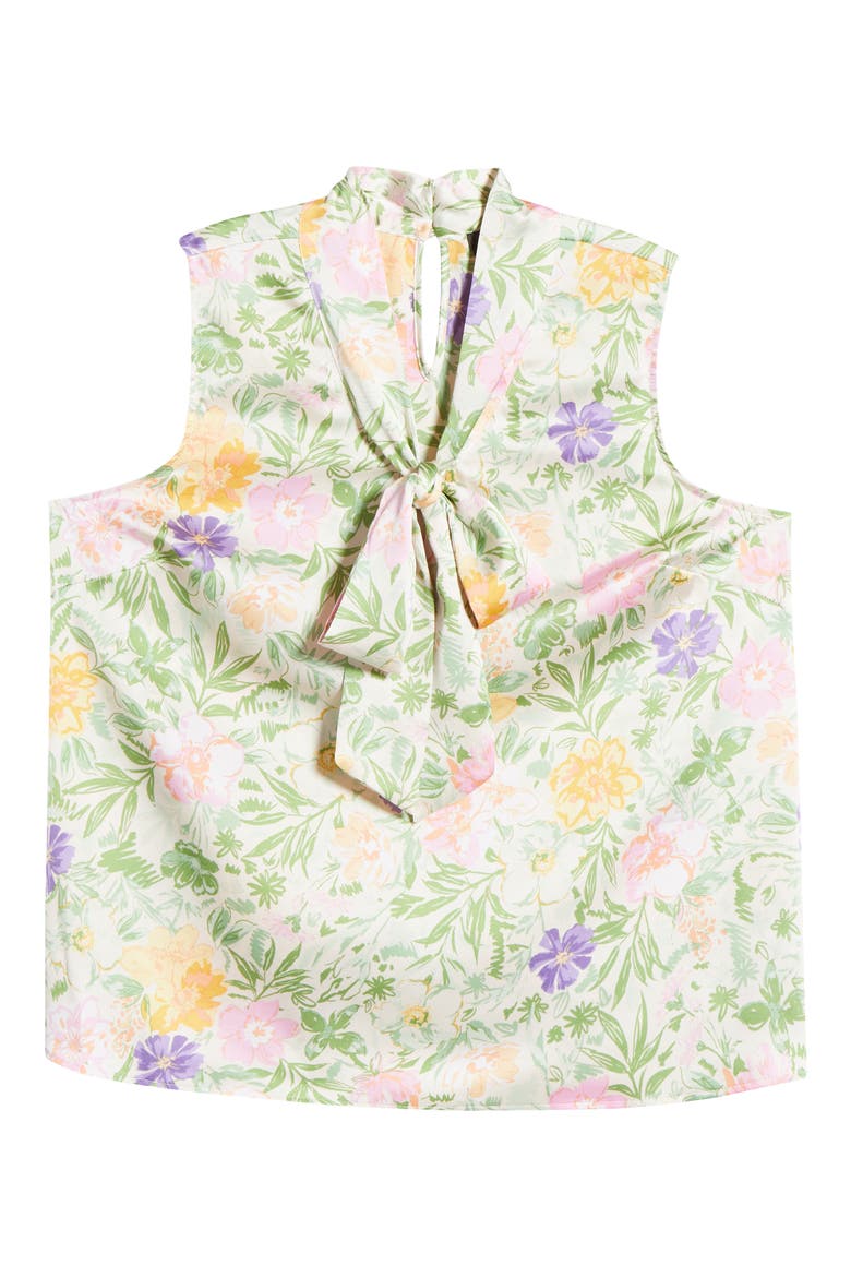 Floral Bow Neck Sleeveless Top, Alternate, color, FLORAL MULTI
