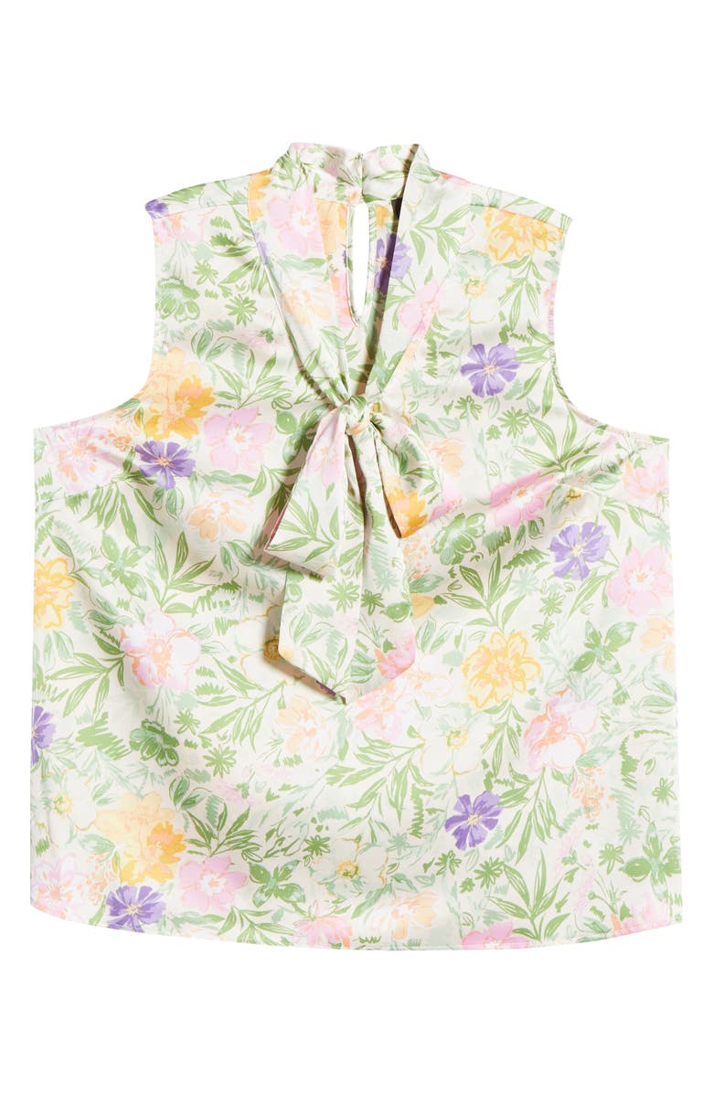 Tahari ASL Floral Bow Neck Sleeveless Top, Alternate, color, Floral Multi