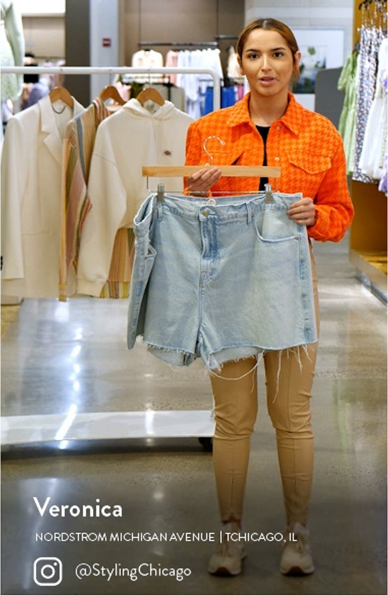 Good '90s Cutoff Drawstring Denim Shorts, sales video thumbnail