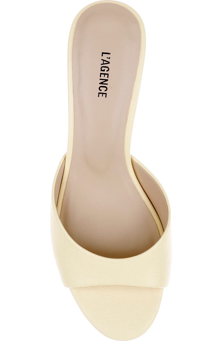 L'AGENCE Arleen Slide Sandal, Alternate, color, Lemon Leather