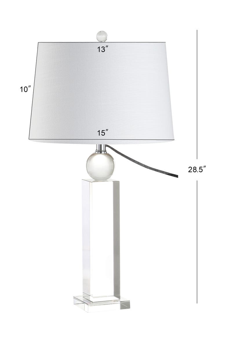 Charlotte 28.5" Crystal LED Table Lamp, Clear, Alternate, color, Clear