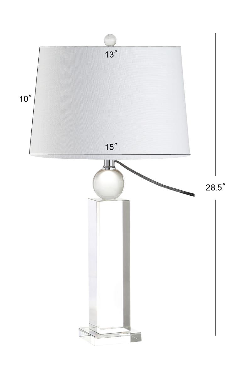 JONATHAN Y Charlotte 28.5" Crystal LED Table Lamp, Clear, Alternate, color, Clear