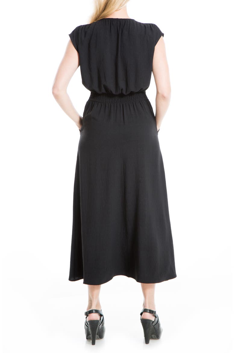 Cap Sleeve Pocket Midi Dress, Alternate, color, BLACK18-BLACK-WW-25118