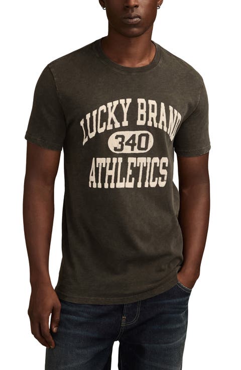 Athletics Flocked Logo Graphic T-Shirt