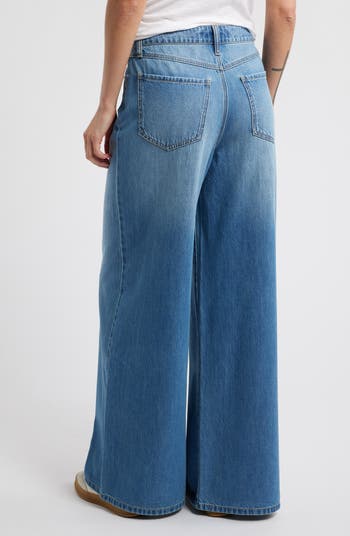 Drawstring High Waist Wide Leg Jeans