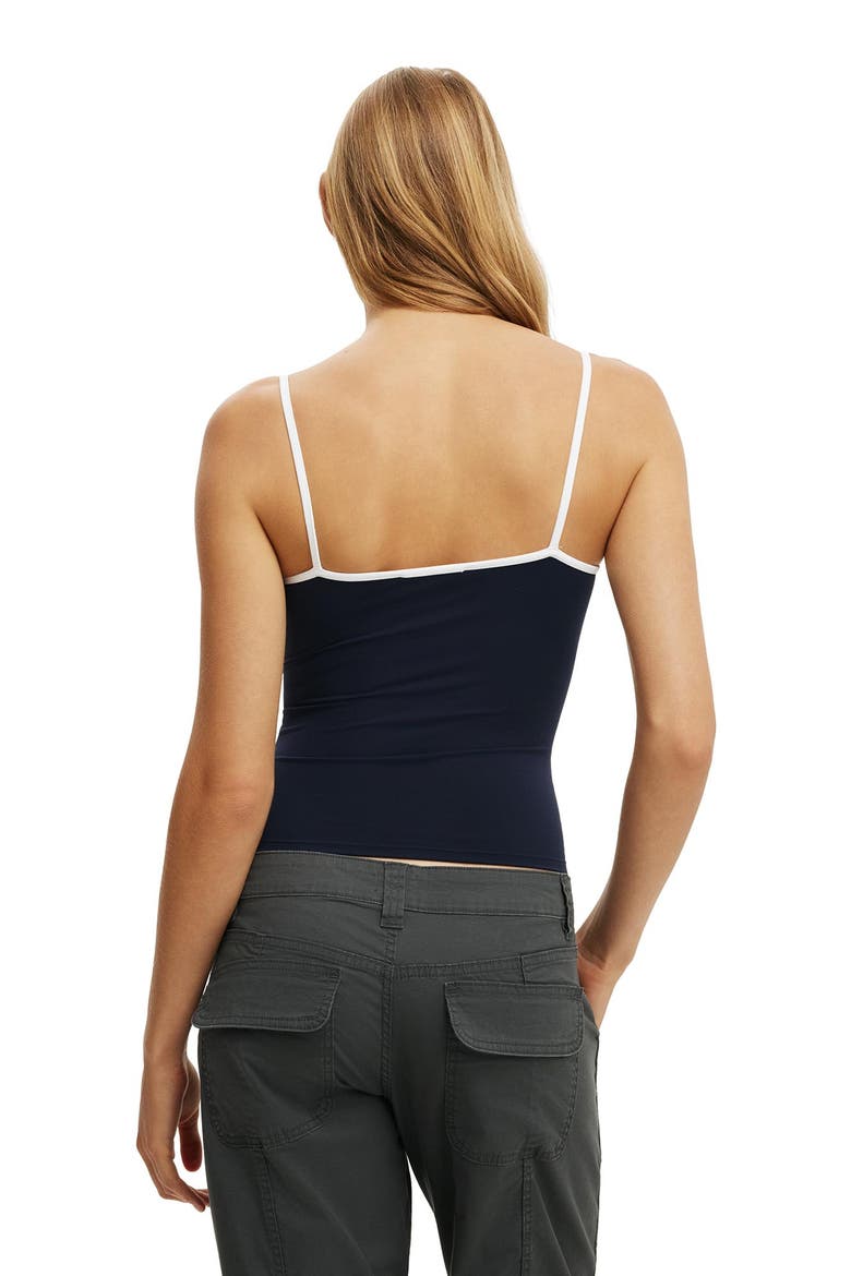 Women's Hold Me Cami, Alternate, color, Total Eclipse White Bind