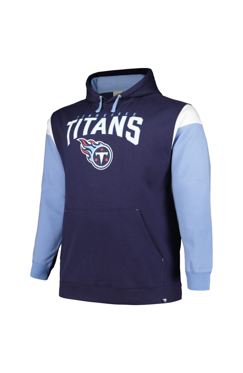 PROFILE Men's Profile Navy Tennessee Titans Big & Tall Trench Battle Pullover Hoodie, Alternate, color,