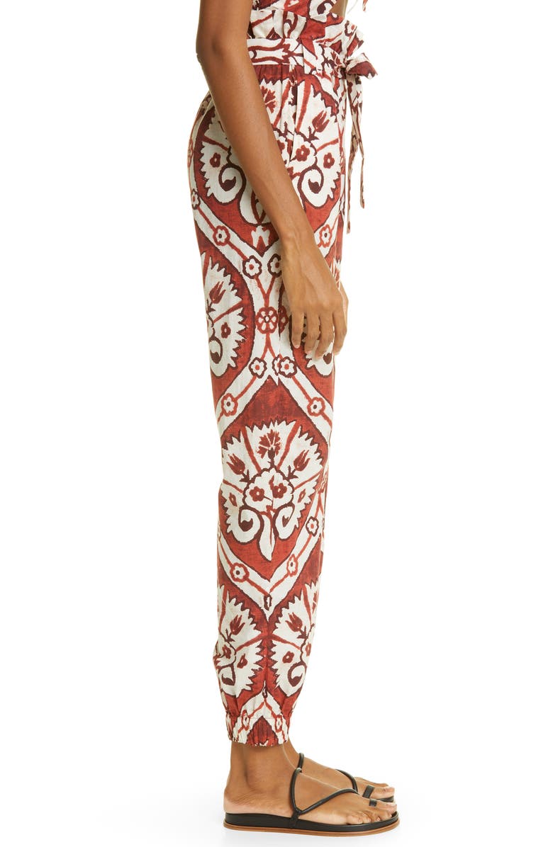 Johanna Ortiz Nomadic Hunting Paperbag Waist Organic Cotton Pants, Alternate, color, 