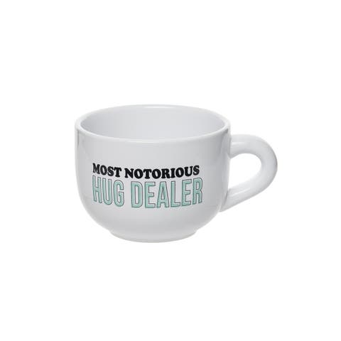 Most Notorious Hug Dealer Cappuccino Mug Ceramic White 24 oz
