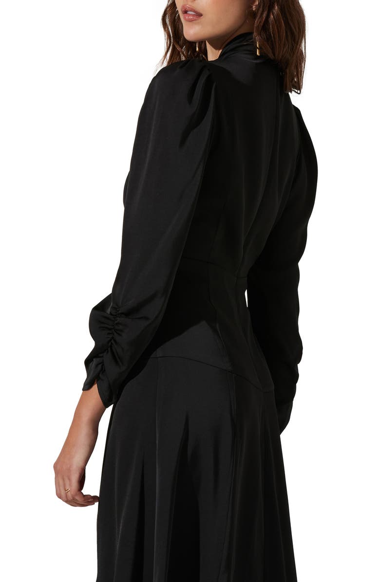 ASTR the Label Twist Mock Neck Long Sleeve Dress, Alternate, color, 