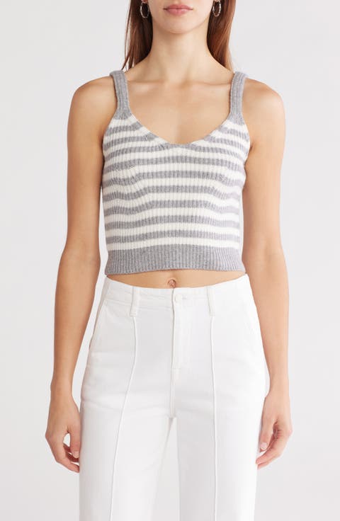 Braylee Wool & Cashmere Crop Tank Sweater