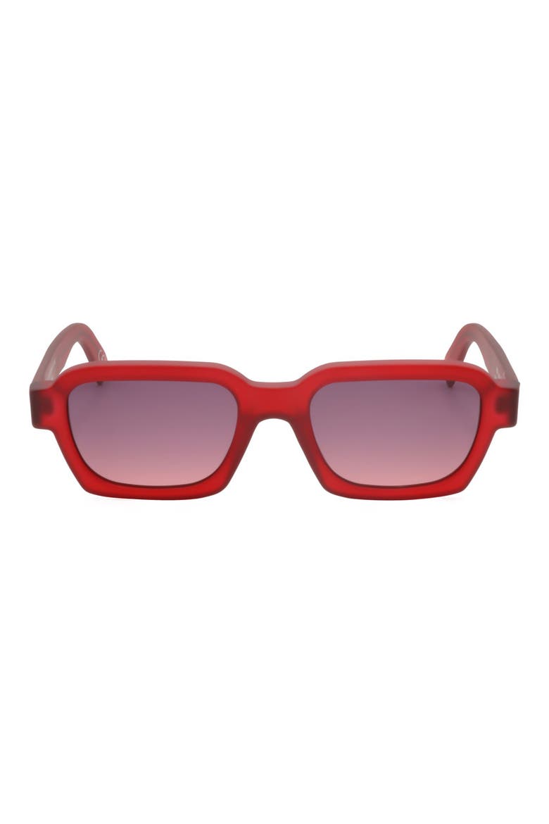 52mm Square Sunglasses, Main, color, RED