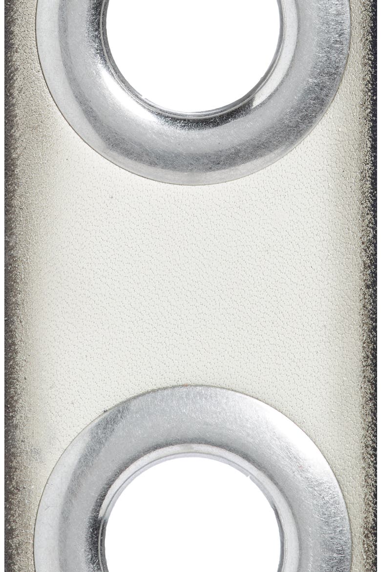 Delicia Eyelet Leather Belt, Alternate, color, CHALK