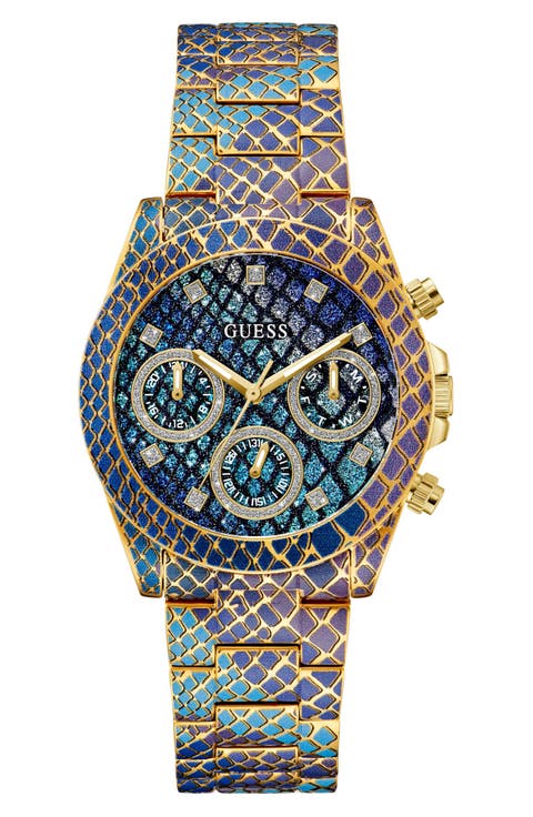 Serpentina Python Pattern Bracelet Watch, 38mm
