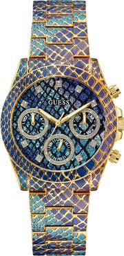 GUESS Serpentina Python Pattern Bracelet Watch, 38mm