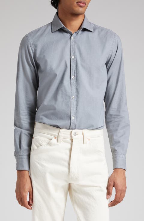 Canary Cotton Voile Button-Up Shirt