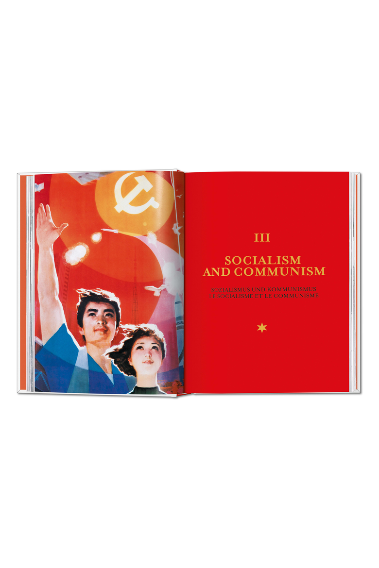 Chinese Propaganda Posters 45th ed English French German Book, Alternate, color, Red