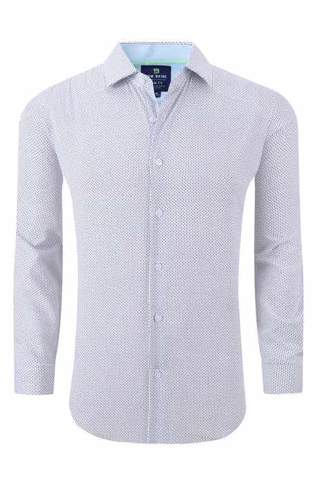 TOM BAINE Regular Fit Performance Stretch Long Sleeve Button Front Shirt