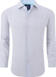 TOM BAINE Regular Fit Performance Stretch Long Sleeve Button Front Shirt