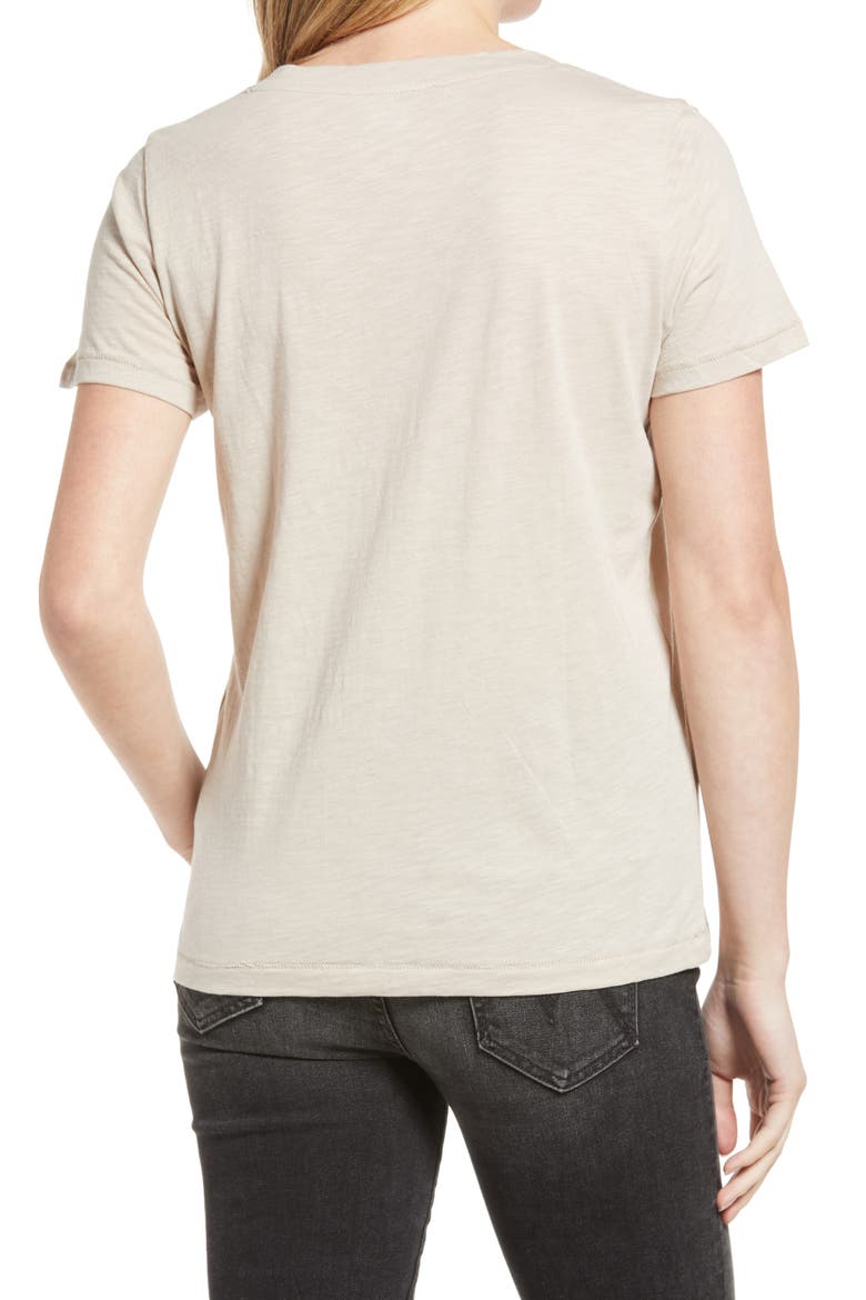 Whisper Cotton V-Neck T-Shirt, Alternate, color, ASHEN SILVER