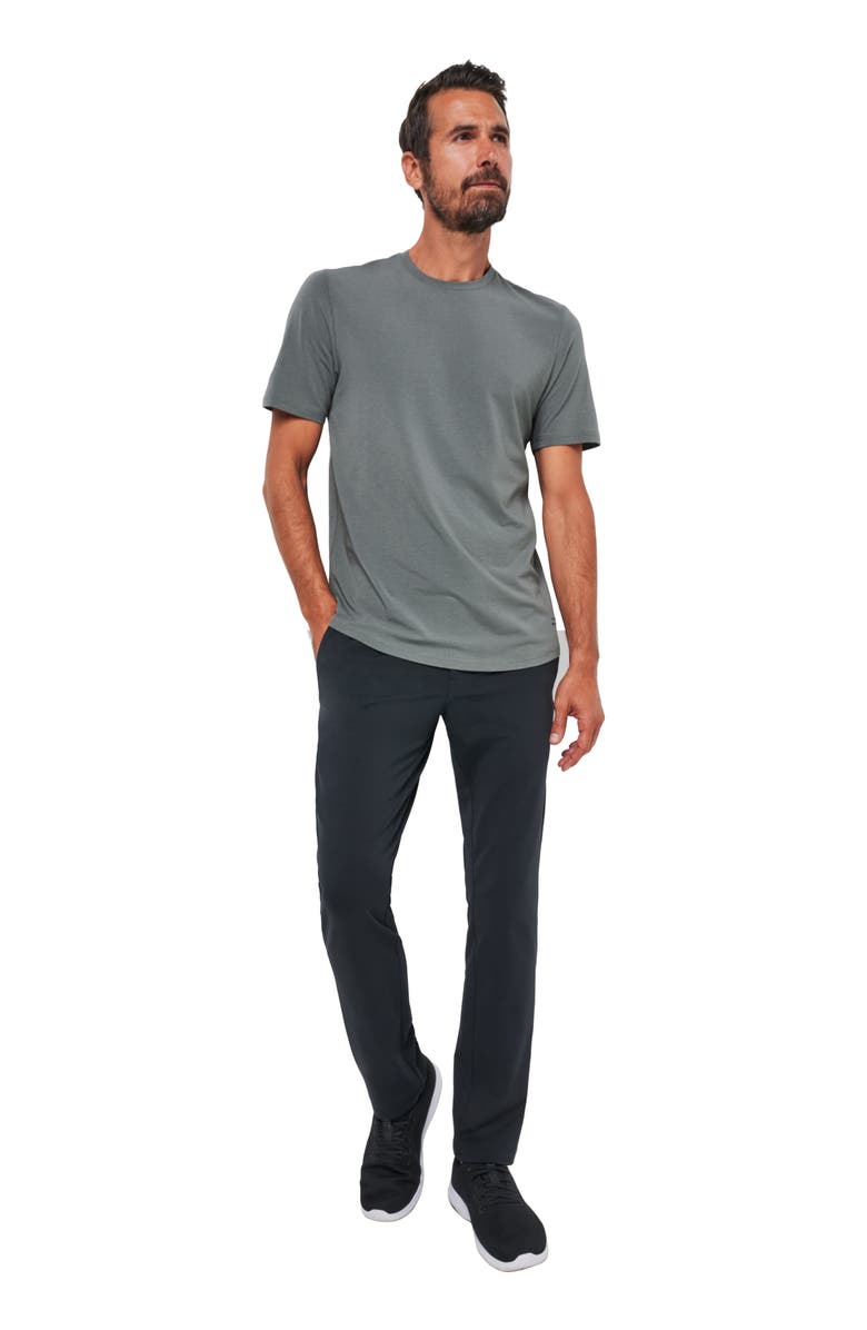 TravisMathew Legacy Stretchknit Flat Front Chinos, Alternate, color, Black