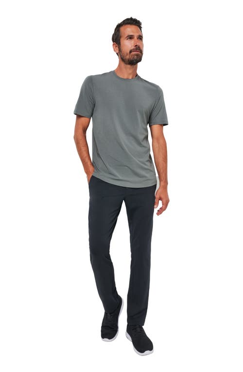 Travismathew Legacy Stretchknit Flat Front Chinos In Black