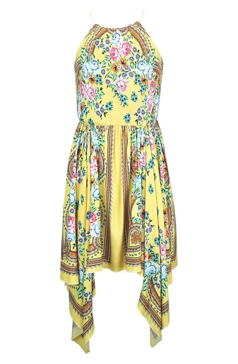 Kids' Floral Print Handkerchief Dress (Big Kid)