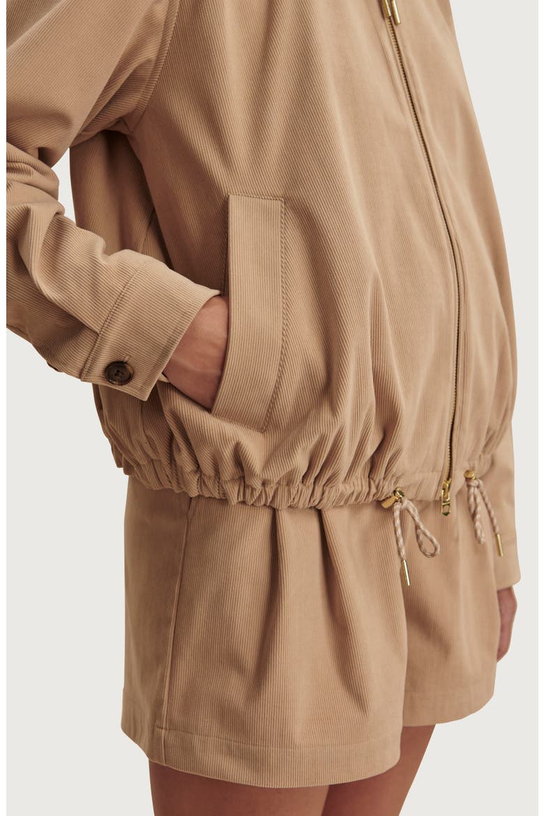 Nadina Corduroy Blouson Jacket, Alternate, color, LIGHT TAUPE