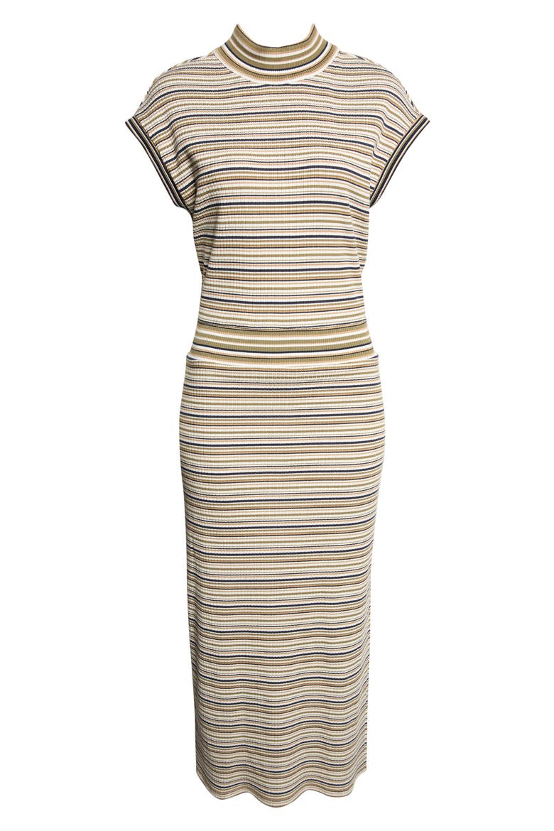 Natalie Stripe Drop Waist Dress, Alternate, color, BONE STRIPE
