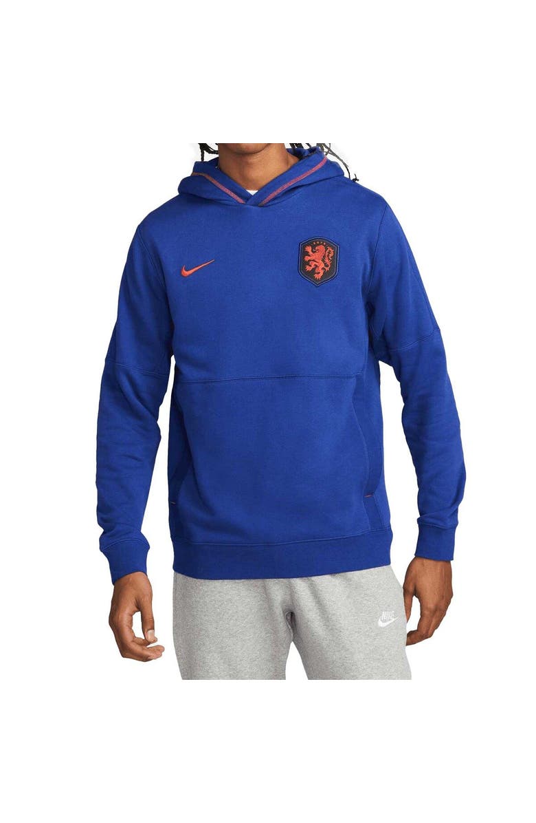 Nike Men's Nike Navy Netherlands National Team Travel Fleece Pullover Hoodie, Main, color, 