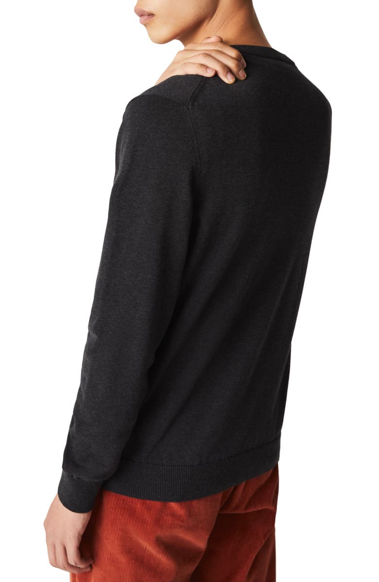 Lacoste V-Neck Cotton Sweater, Alternate, color, 