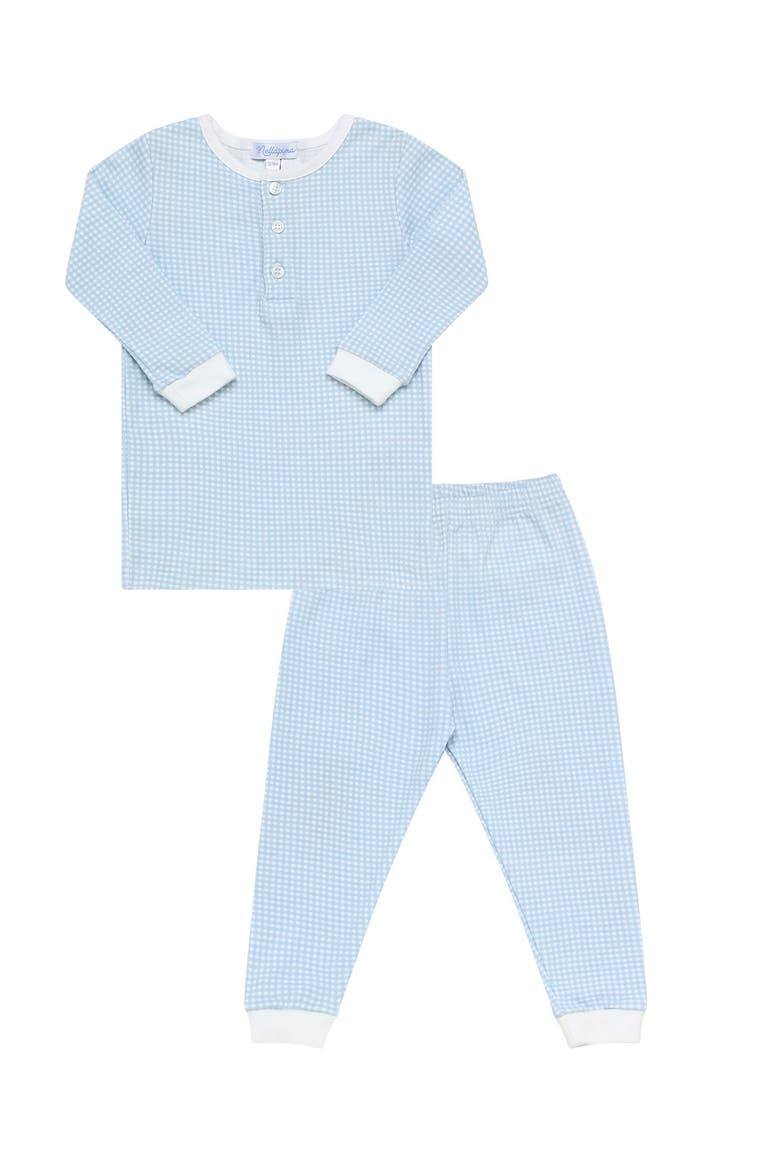 Blue Gingham Pajamas - Toddler & Little Kid, Main, color, Blue