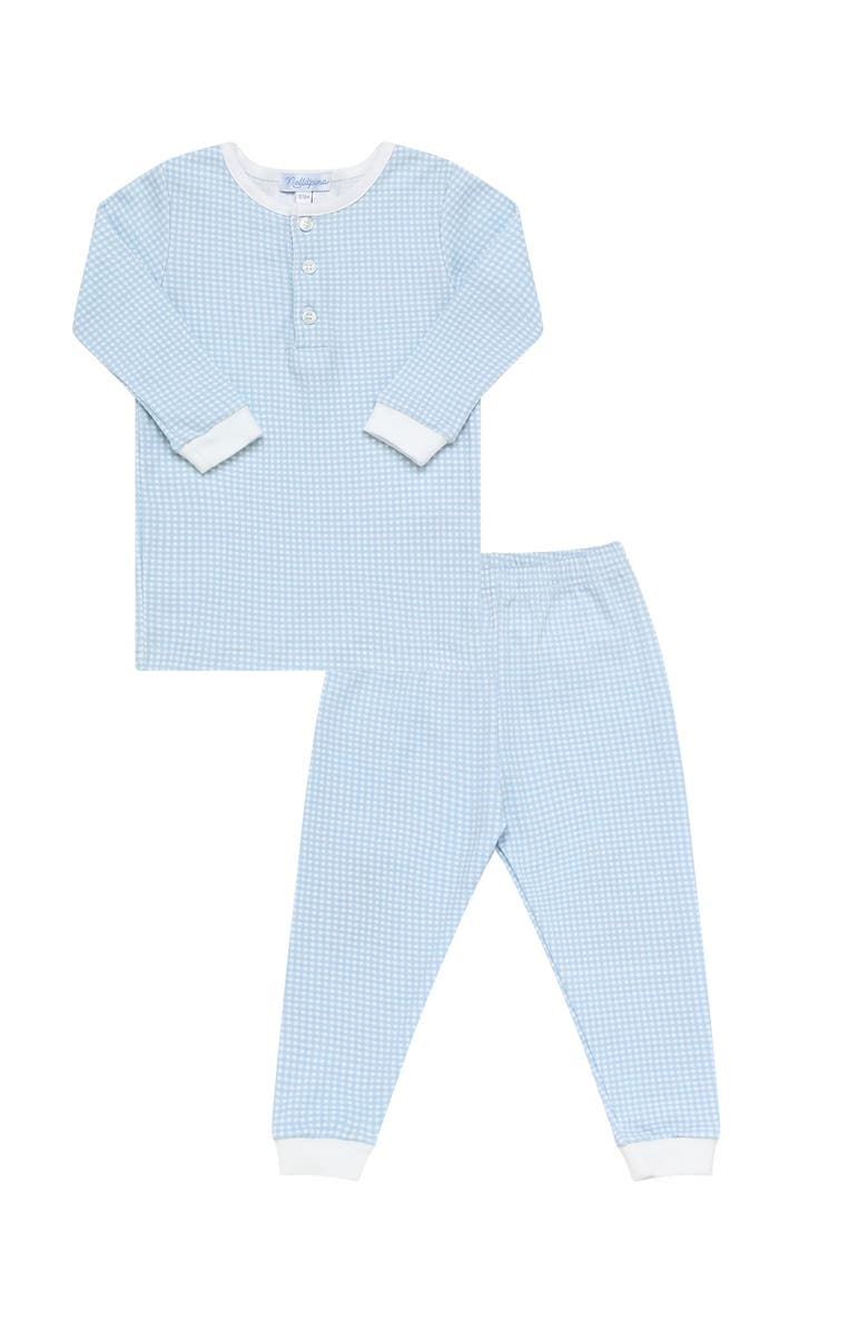 Nellapima Blue Gingham Pajamas - Toddler & Little Kid, Main, color, Blue
