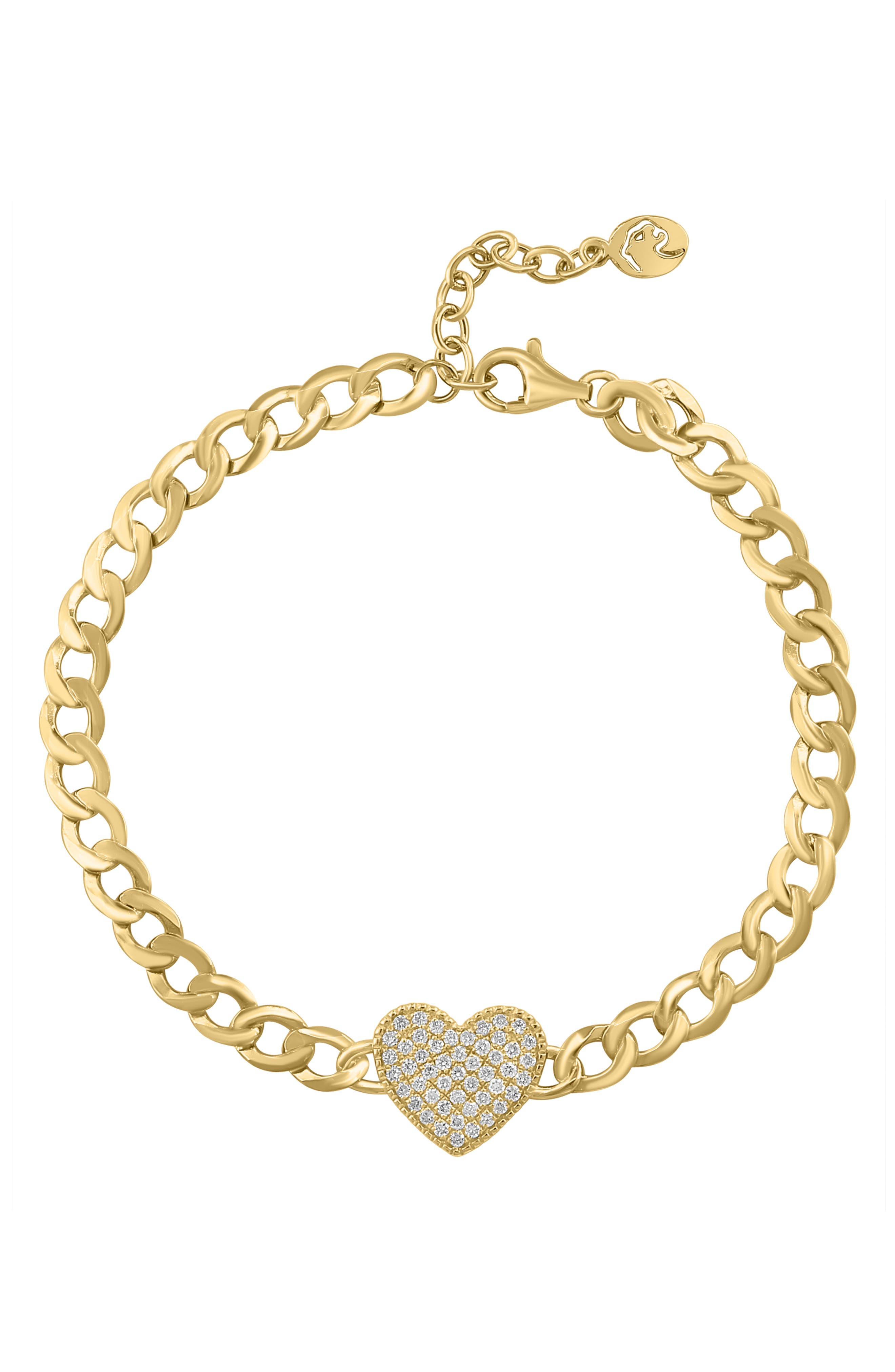 EFFY Pavé Diamond Heart Bracelet