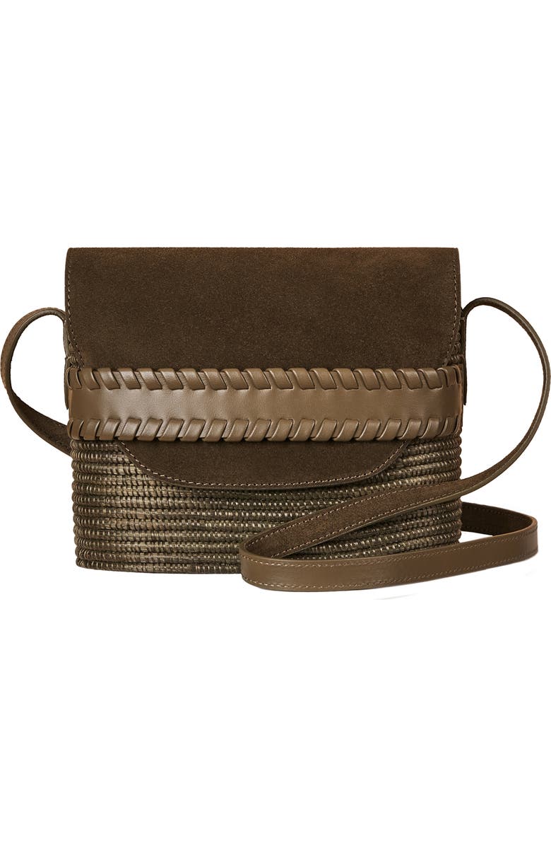 Cesta Collective Leather Flap Crossbody Basket Bag, Main, color,