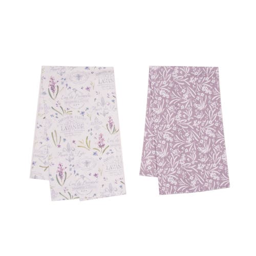 C & F Home C&f Home Lavender Provence Eau De Lavande Botanical Kitchen And Bathroom Graphic Print Hand Towels S In Purple