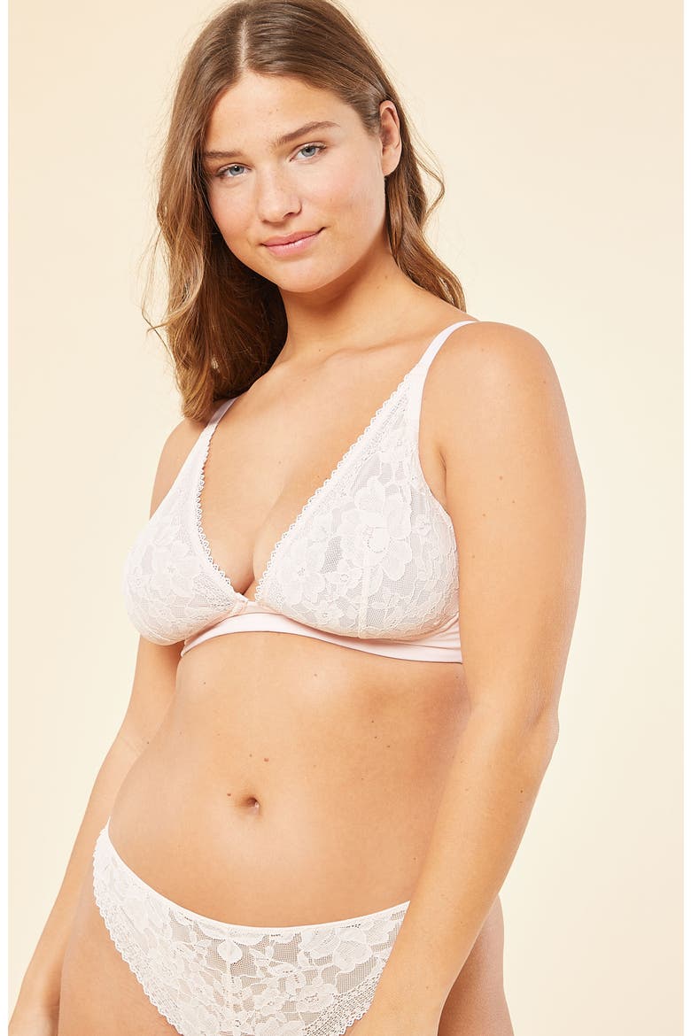 Classique Lace Bralette, Alternate, color, POWDER PINK