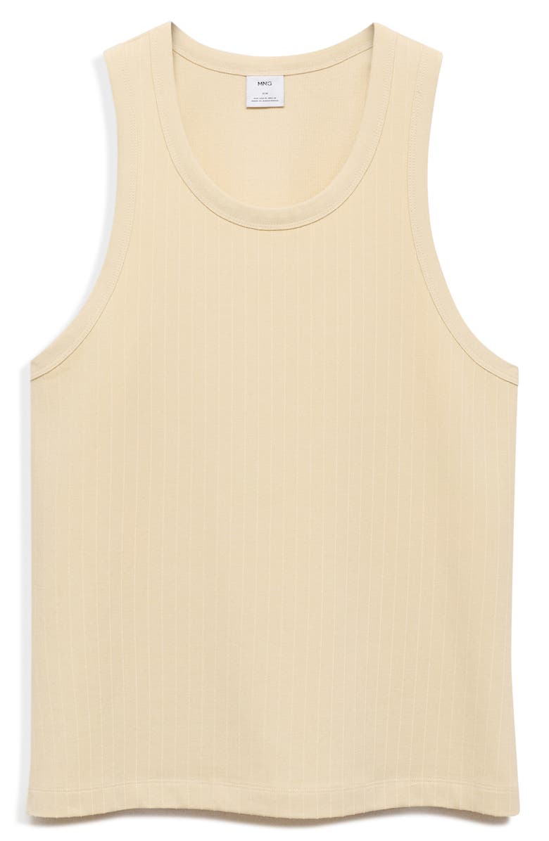MANGO Stripe Strap Tank, Alternate, color, Beige
