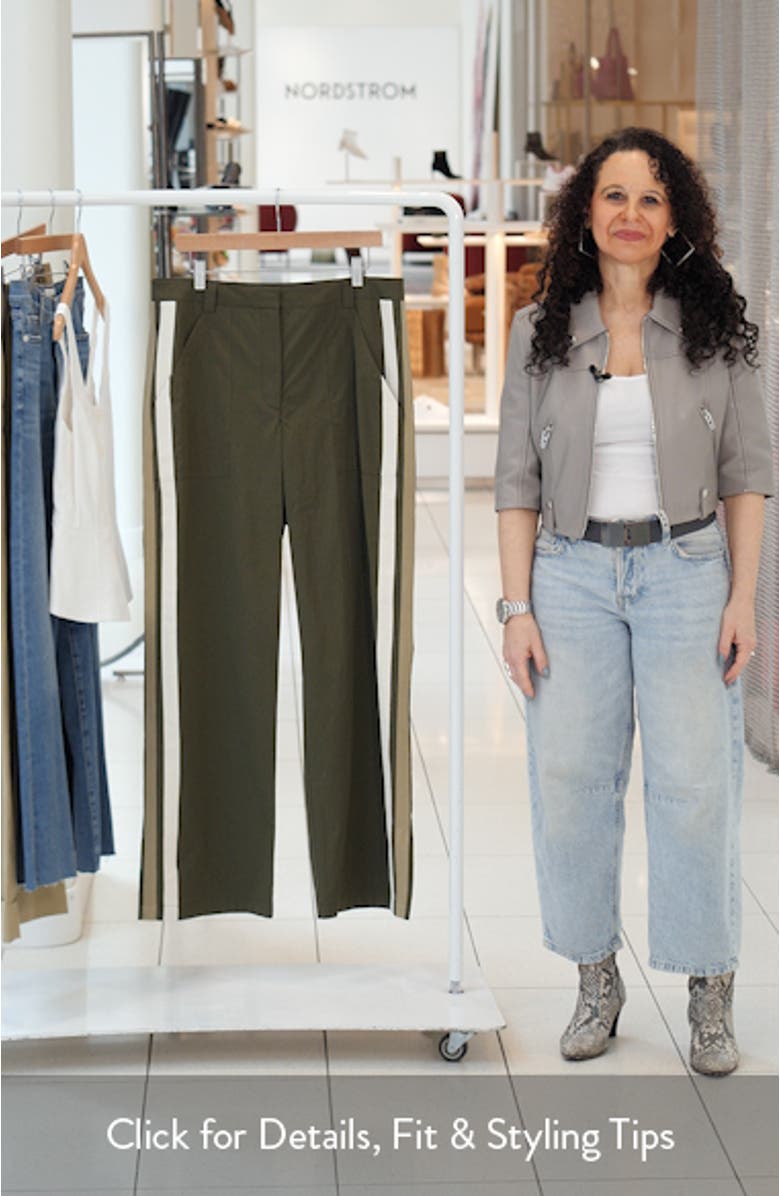 Isabelle Side Stripe Cotton Pants, sales video thumbnail