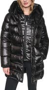 DKNY Water Resistant Hooded Puffer Coat with Bib