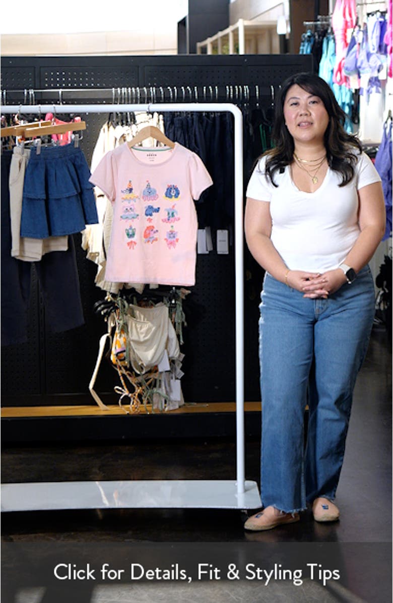 Kids' Pets Embroidered Cotton Graphic T-Shirt, sales video thumbnail