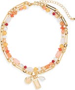 NORDSTROM RACK Beaded Charm Necklace