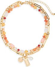 NORDSTROM RACK Beaded Charm Necklace