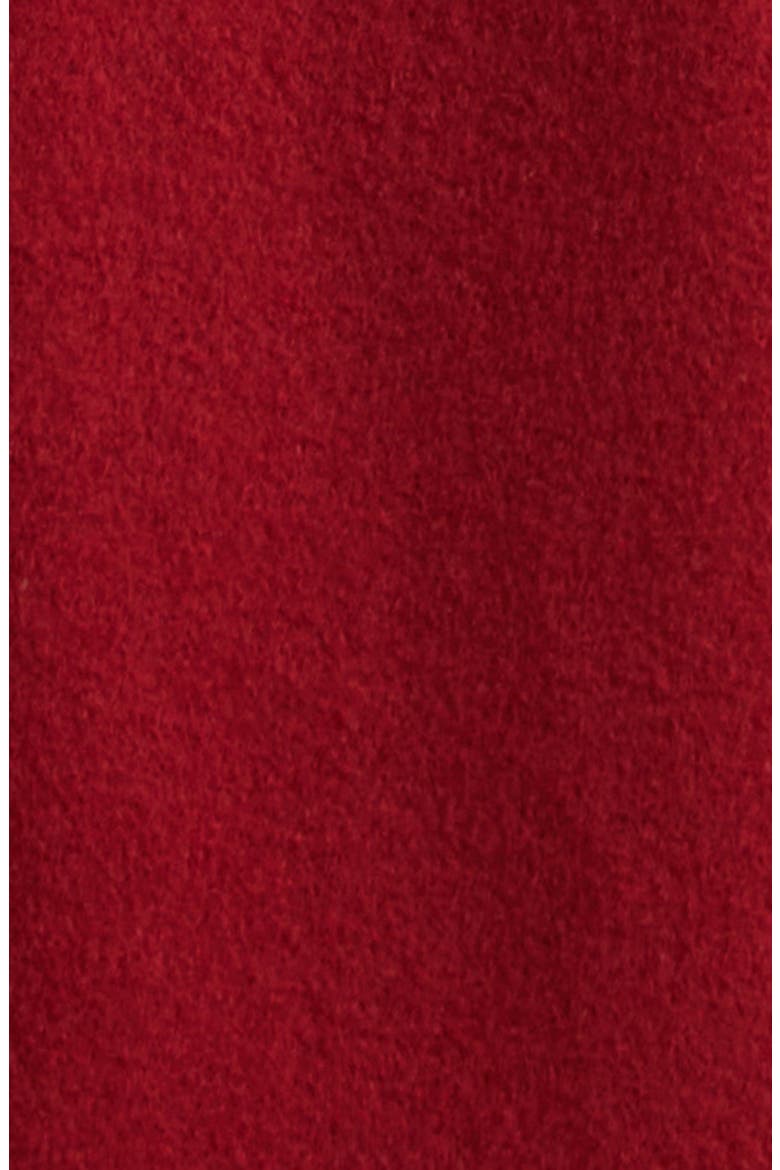 Stand Collar Wool Blend Fleece Coat, Alternate, color, 064 DARK RED