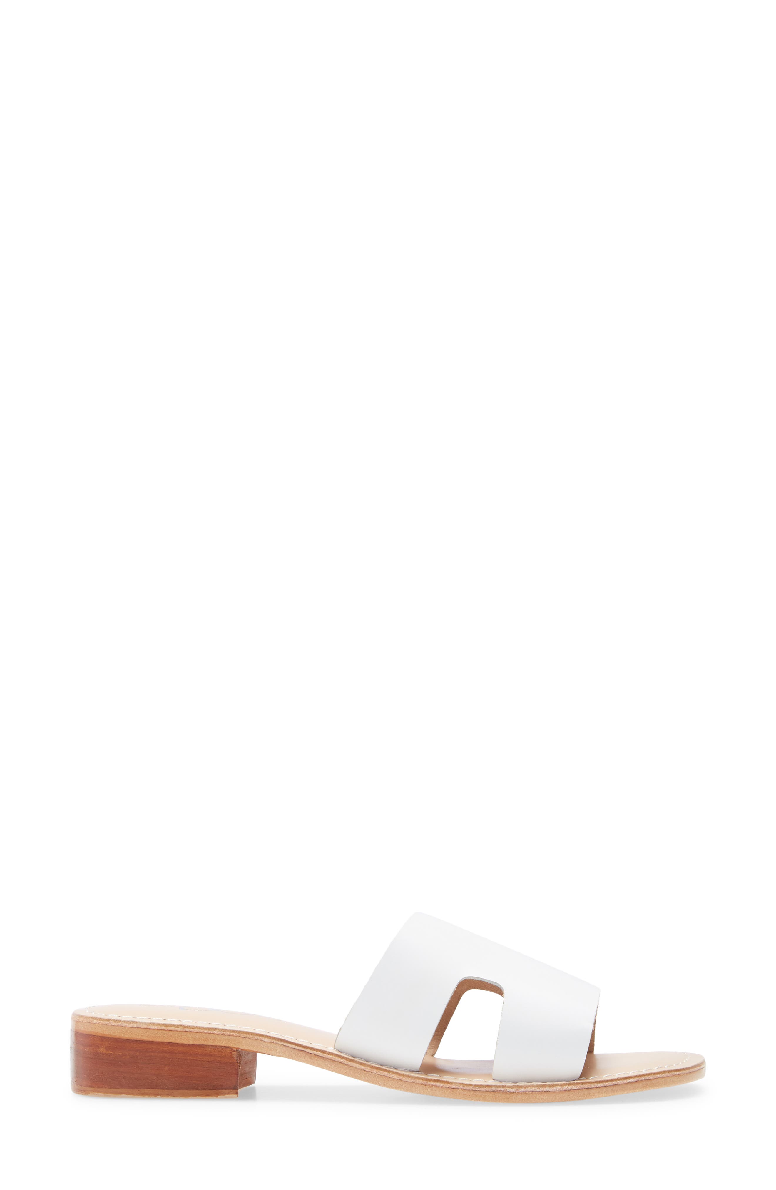 Imani Slide Sandal, Alternate, color, WHITE SMOOTH LEATHER
